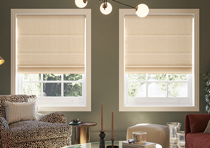 Carron, Woven Cream - Motorised Roman Blind - Image 3